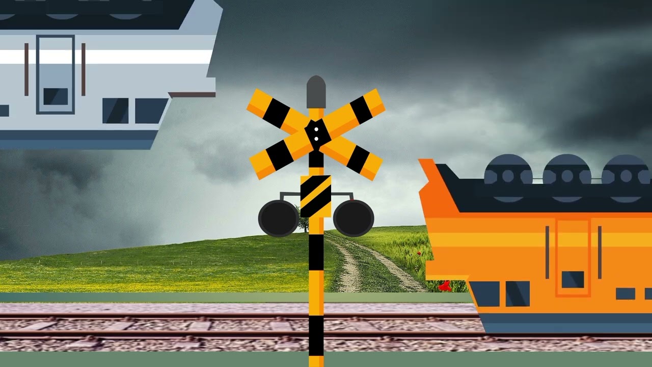 Very angry railroad crossing