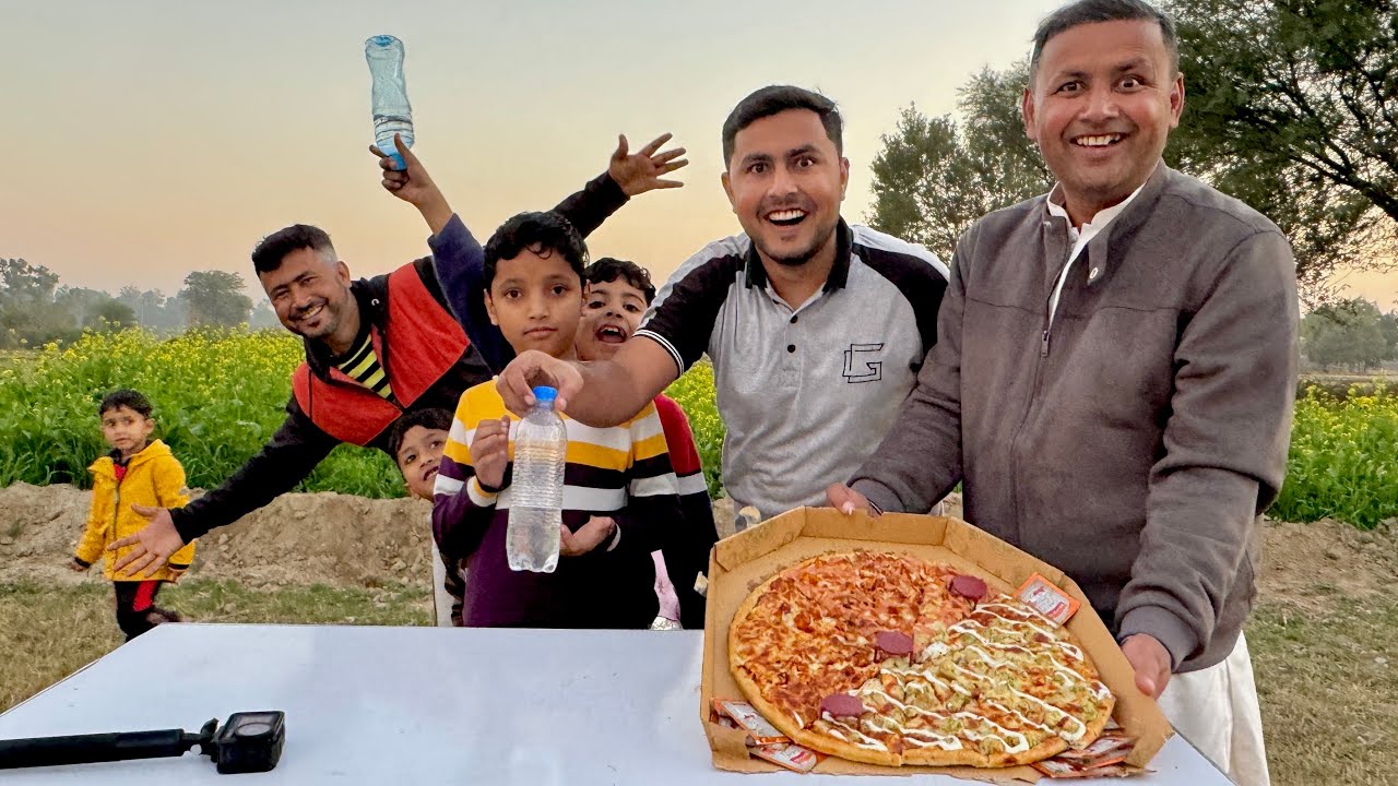 Flip Bottle and Eat Pizza ￼😂