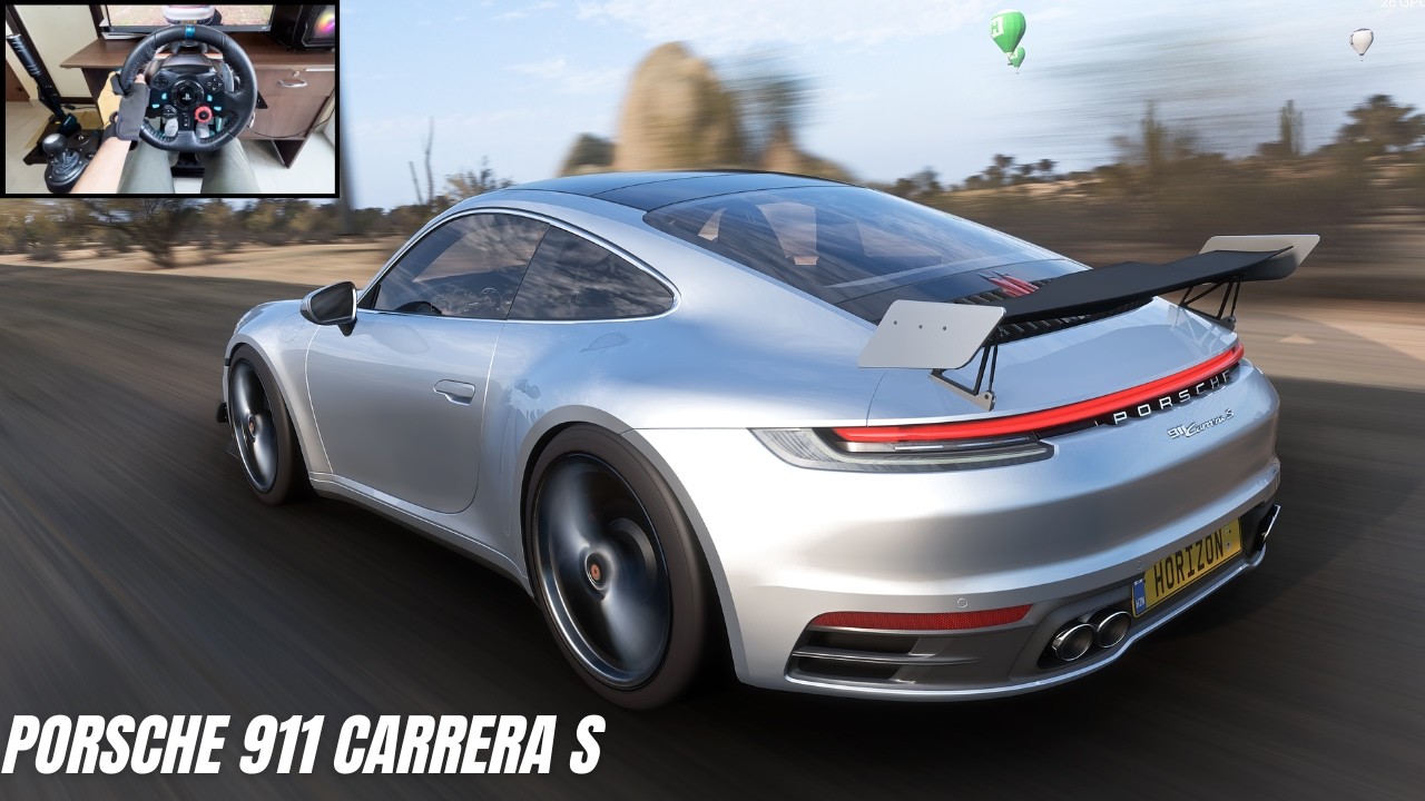 Porsche 911 Carrera S - Forza Horizon 5 | 4K Steering Wheel