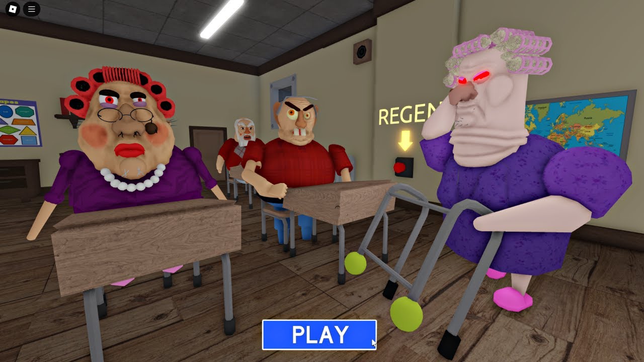 EVIL GRANDMA and EVIL GRANDPA FELL ASLEEP IN THE EVIL TEACHER'S CLASS? SCARY OBBY #roblox