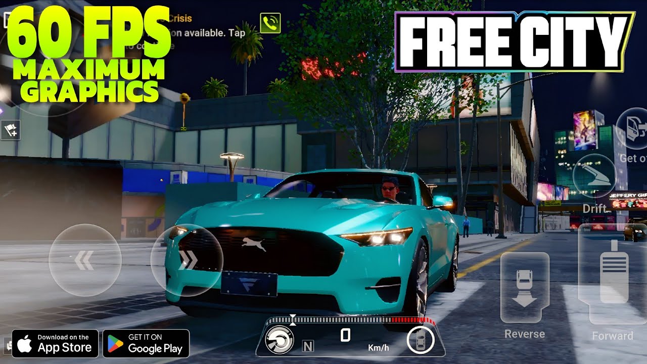 Free City Open World 60 FPS Maximum Graphics Gameplay Android 