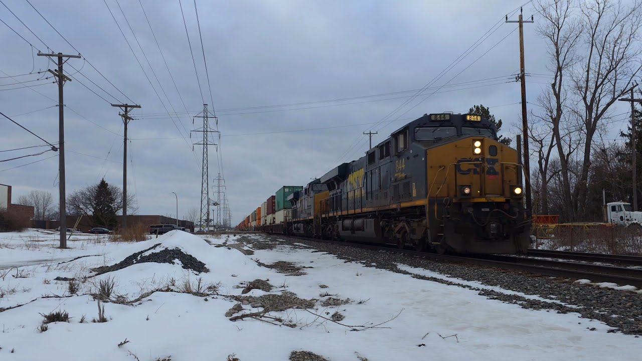 CSX ES44AH'S #844 & #894 w/ horn salute lead a massive CSX I150 eastbound @ Livonia | 2/11/26 | 