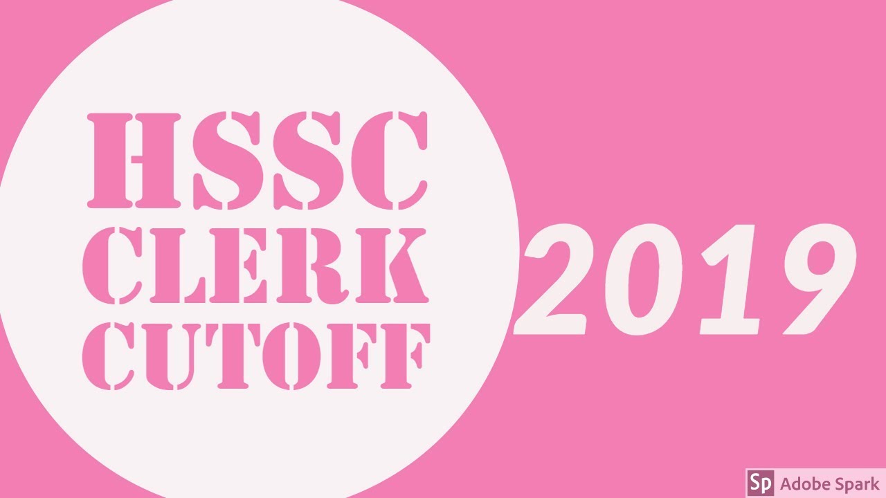 HSSC CLERK CUT OFF 2019