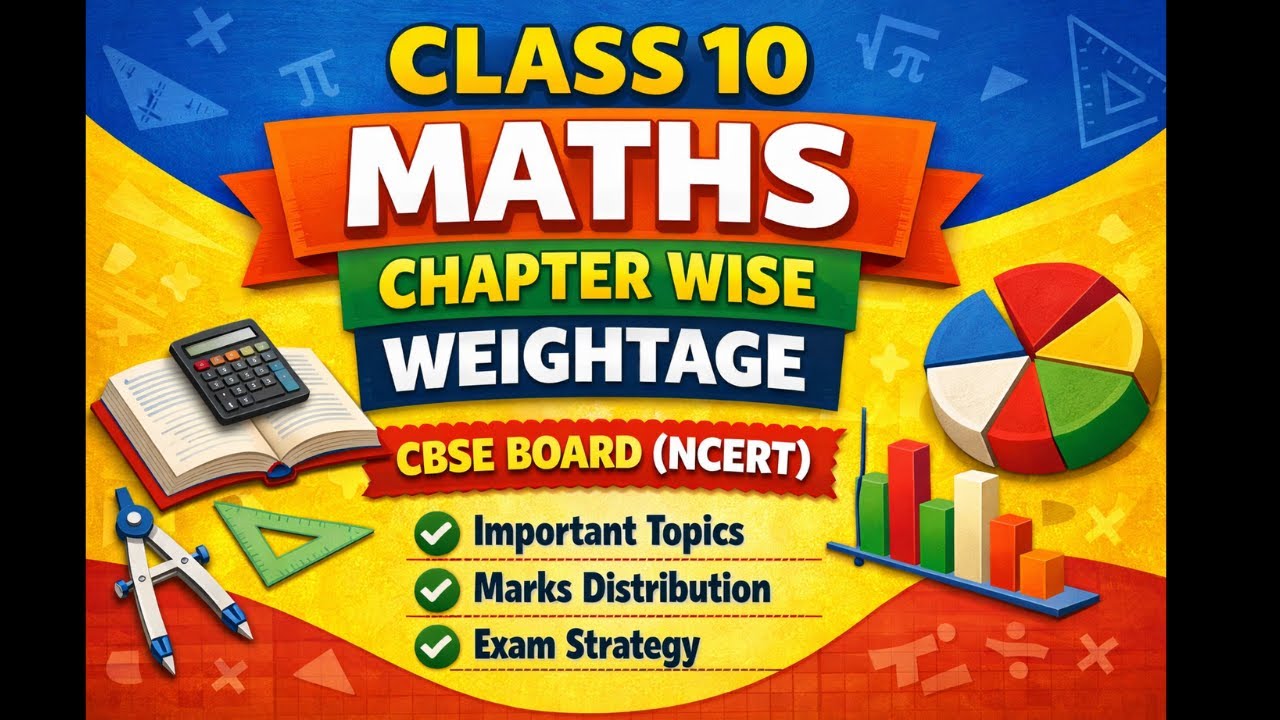 Class 10 Maths Chapter Wise Weightage 2026 | CBSE Class 10 Maths Chapter Wise Weightage | CBSE Board