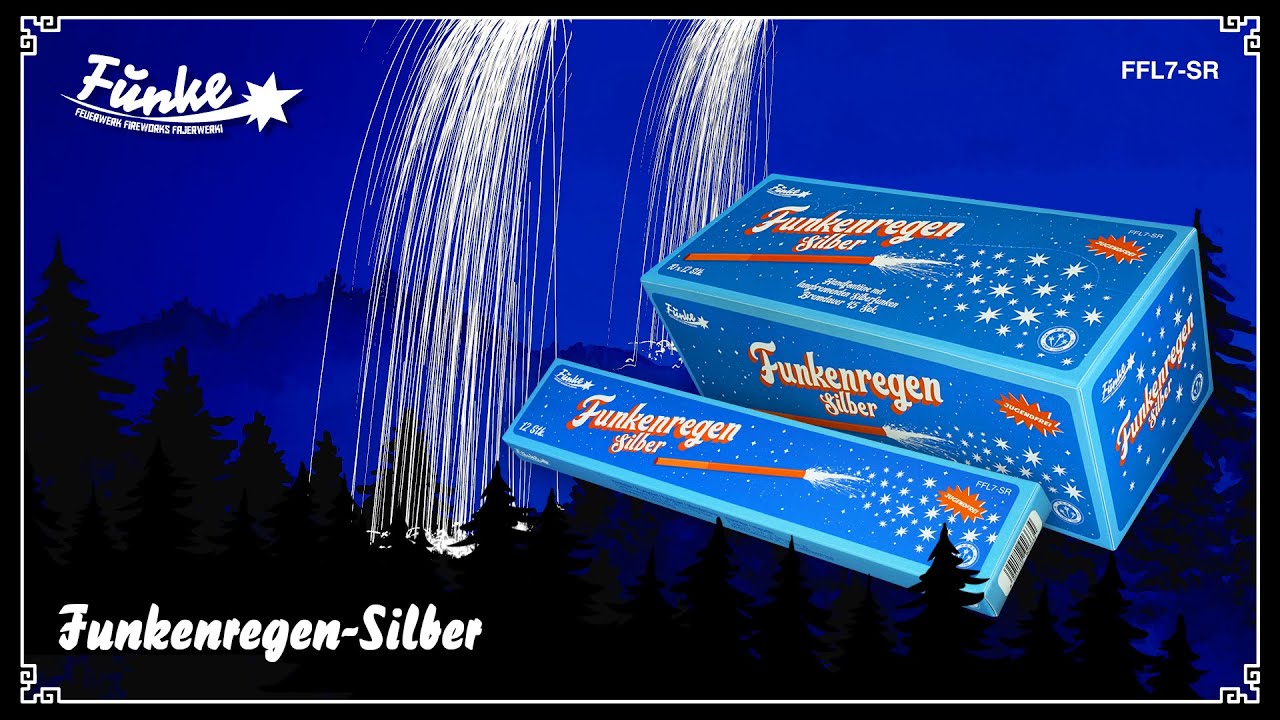 "Funkenregen Silber" - long burning silver rain Cat. F1 [Batch 2025]