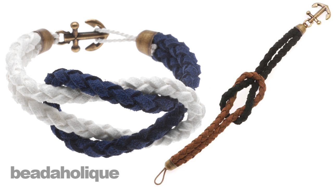 How to Make a Knotted Round Braid Anchor Bracelet
