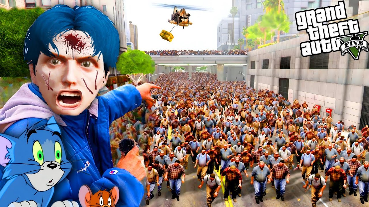 တစ်မြို့လုံး ဇွန်ဘီတွေဖြစ်ကုန်ကြပီဗျို့/ Zombie Survival in GTA V