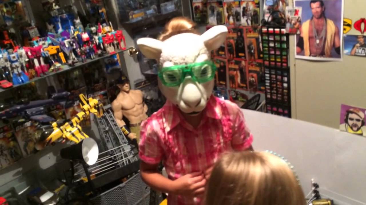 The MASK video! WYATT Sheep Mask fun in Grim's WWE Figure Toy room