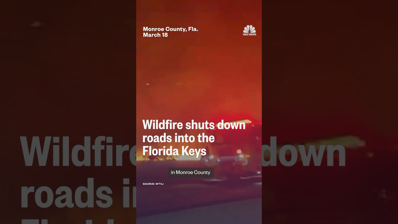 Wildfire shuts down roads into the Florida Keys.