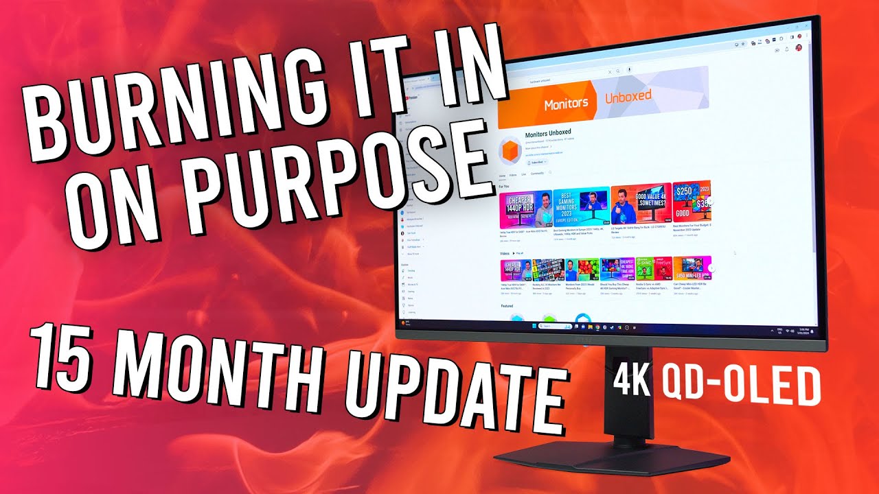 Deliberately Burning In My QD-OLED Monitor - 15 Month Update