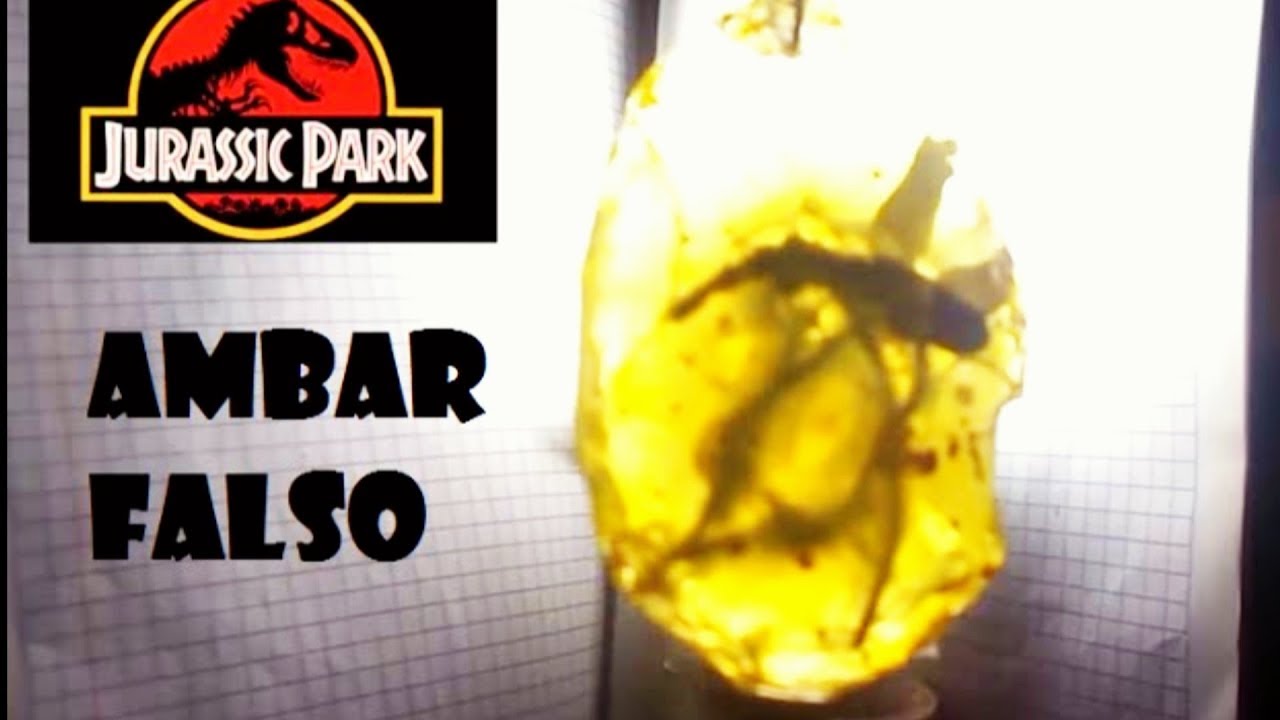 AMBAR CON MOSQUITO FOSIL / IMITACIÓN AMBAR/JURASSIC PARK