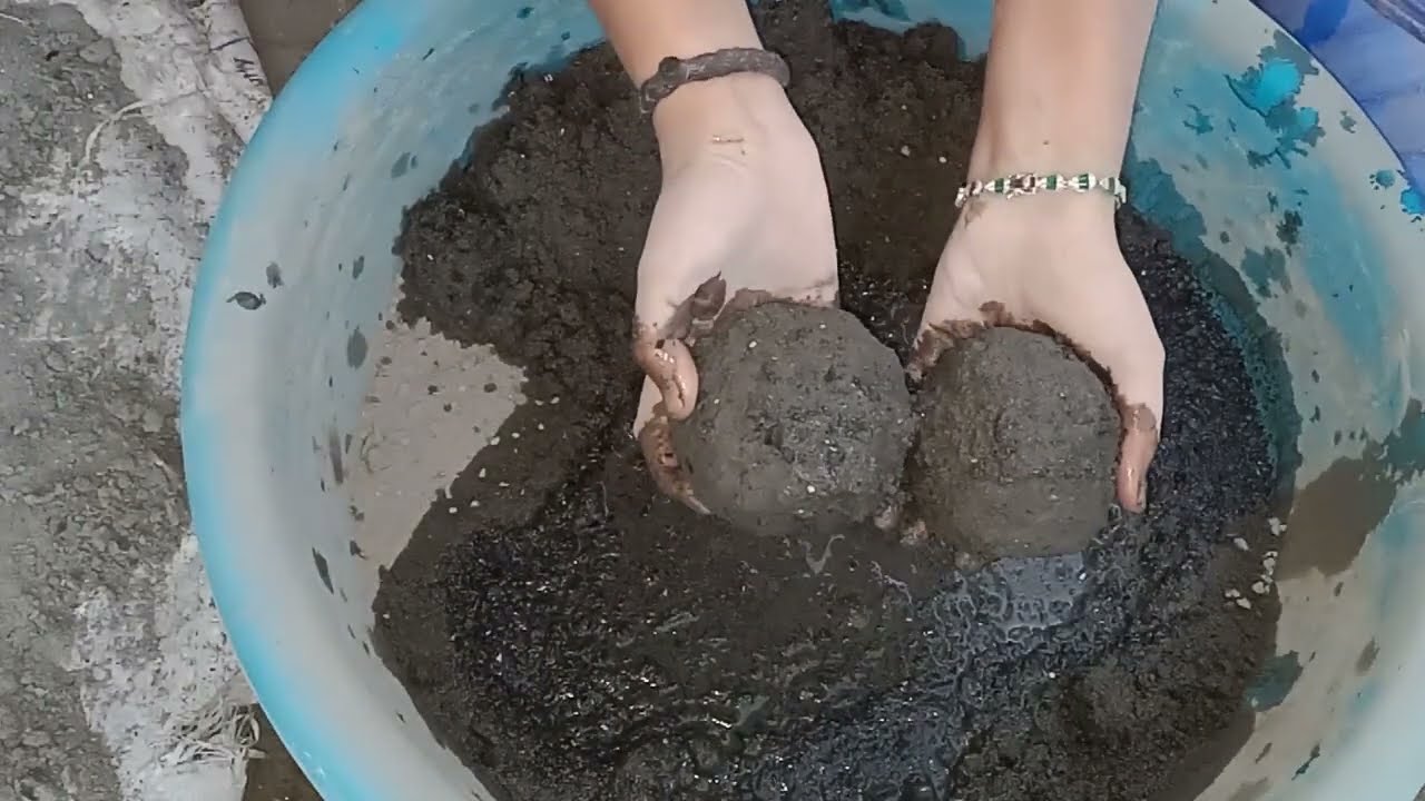 New charcoal flakes balls dry+water crumbling asmr