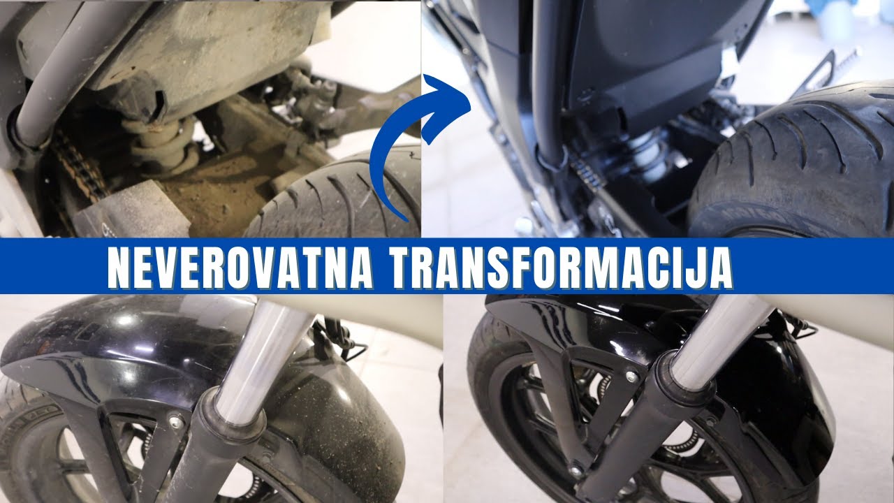 NEVEROVATNA TRANSFORMACIJA! Zapuštena HONDA SPREMNA ZA ZIMSKI SAN!  #poliranje #motorcycle #honda