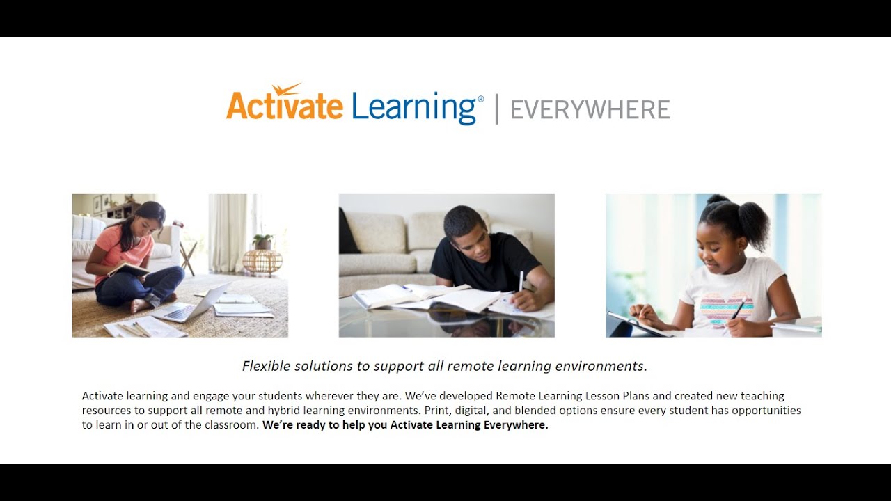 Activate Learning Everywhere - Remote Learning Lessons Plans