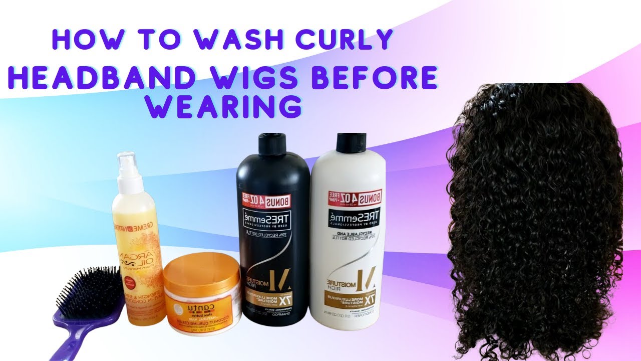 How to Wash a Curly Headband Wig Before Wearing It - Ft. Rismale Hair purchased on Amazon