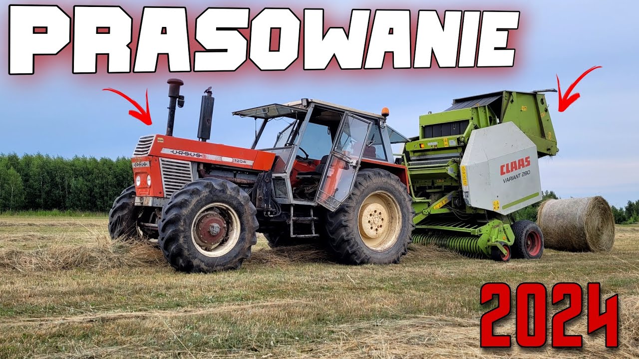 Prasowanie siana|Ursus&Claas w akcji|Ursus 1204|Claas Variant 280