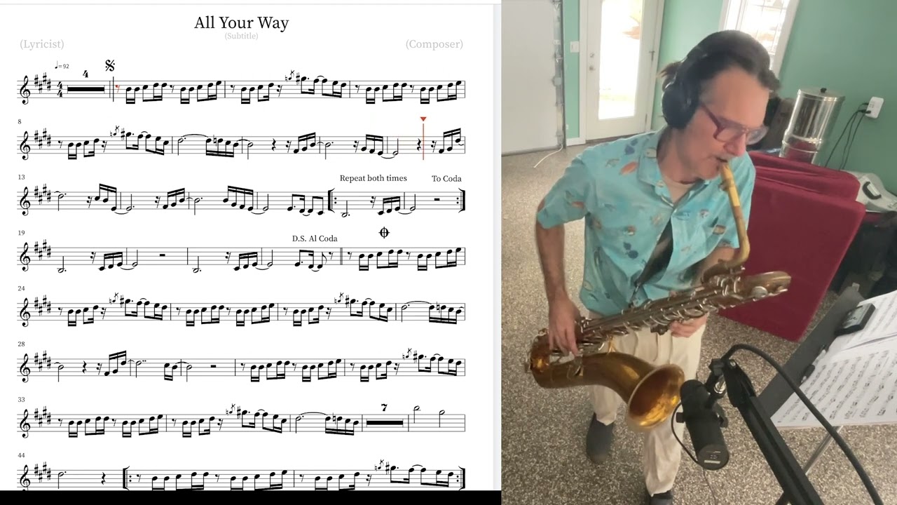 Morphine: All Your Way - Sheet Music Tutorial for Baritone Sax