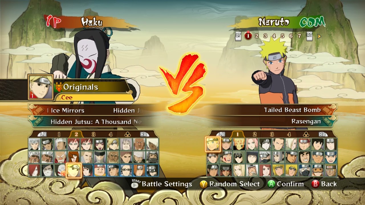 Naruto Shippuden Ultimate Ninja Storm Revolution: All Characters DLC and Stages.