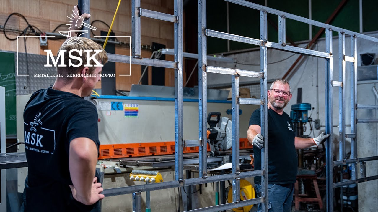 MSK Atelier | Étapes fabrication d'une véranda acier profilés Jansen | Métallerie Serrurerie Kopko