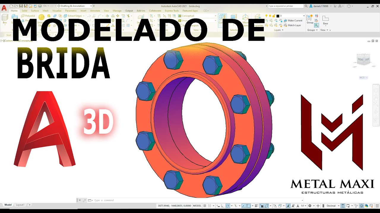 3D-моделирование фланцев в AutoCAD шаг за шагом ⚙🤯😎👍