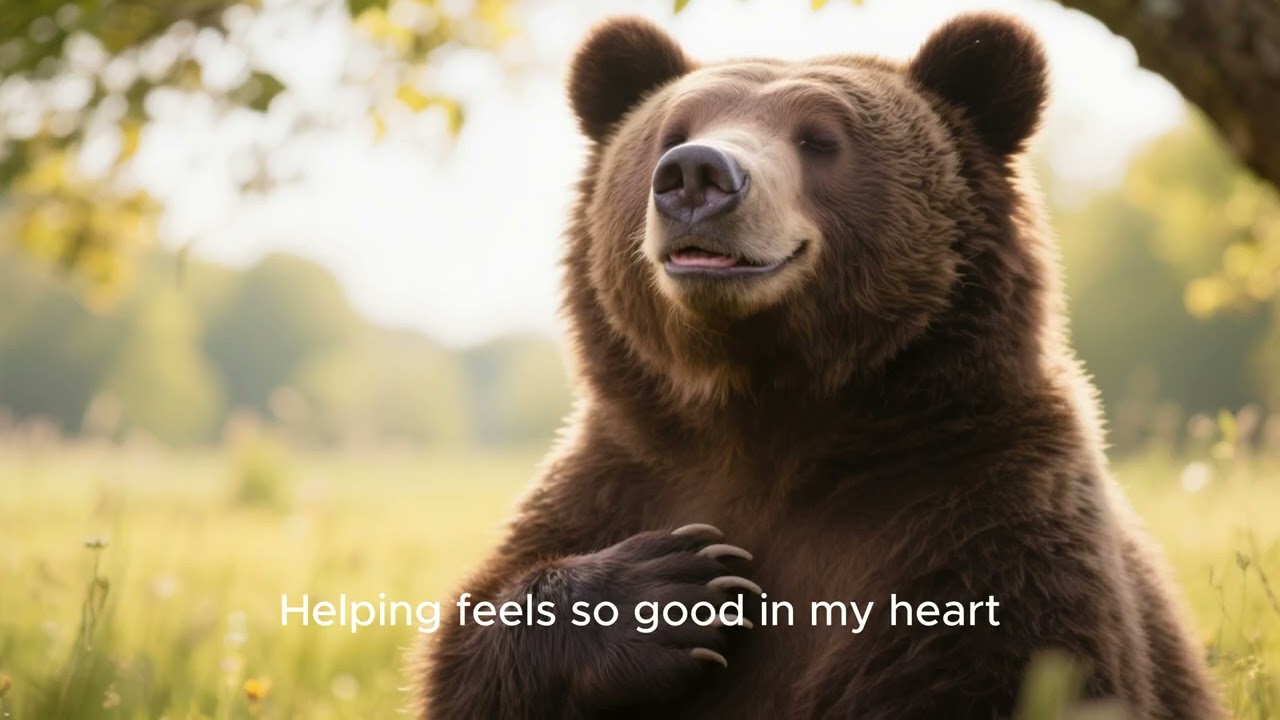 Learning Kindness with Sunny the Bear | Calm Preschool Story #kidsvideo #preschoollearning