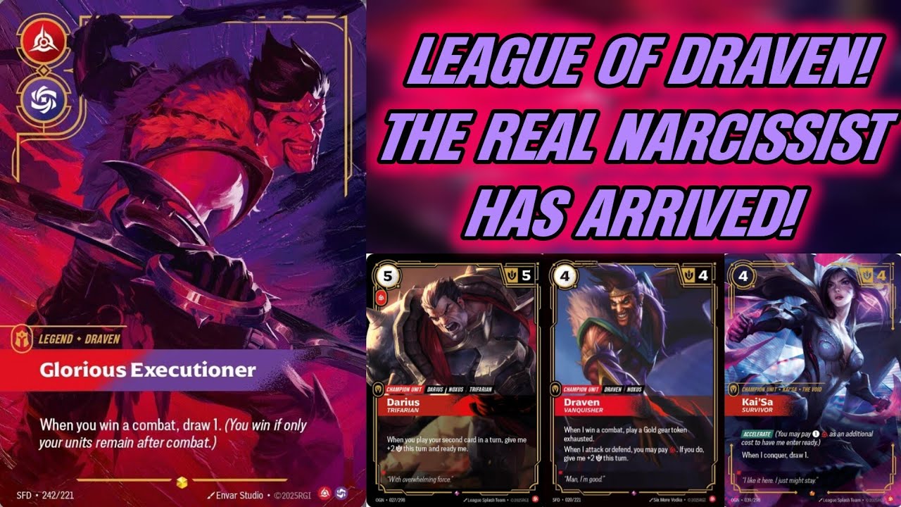 Список карт, руководство и игры по DRAVEN RIFTBOUND!