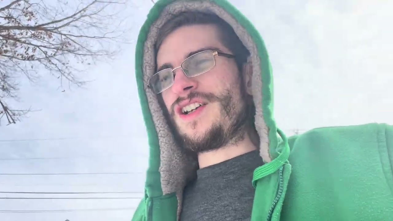 Venturing out on my property covered in ice