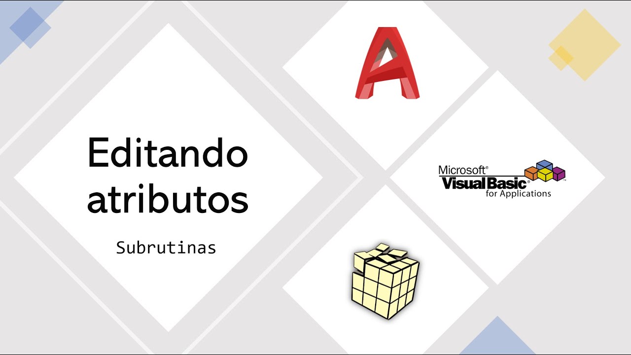 8. VBA AutoCAD -  Editando atributos de bloques (subrutinas)