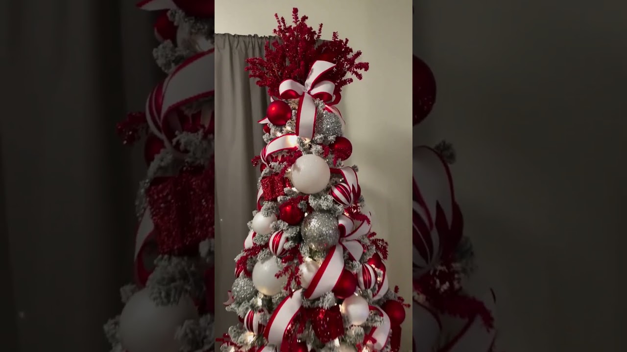 2025  Christmas | Decorate Christmas tree with Red   #christmas #christmastree #decoration