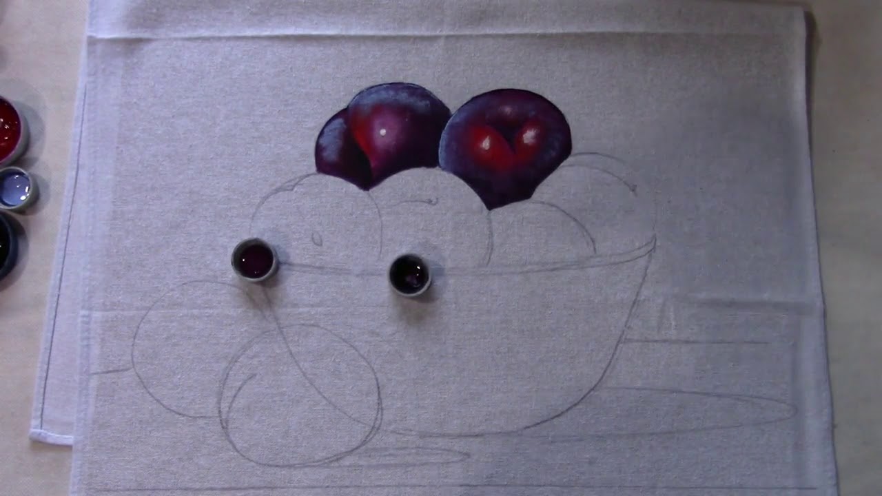 Como pintar ameixas roxas