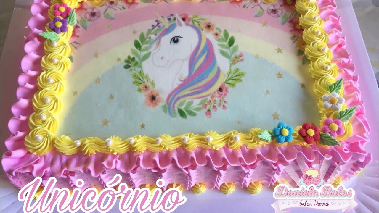 Confeitando tema unicórnio