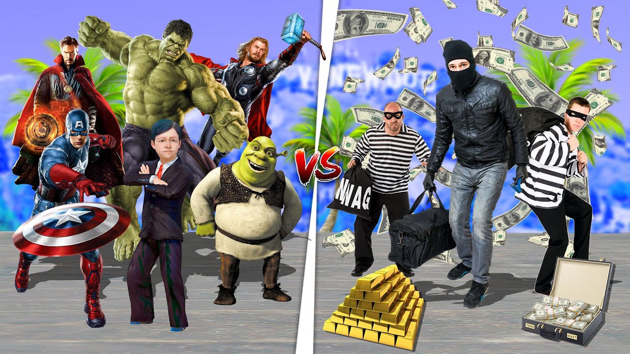 Кішкентай Джонни мен Супергеройлар Банкті тонаудан құтқарды! (GTA V)