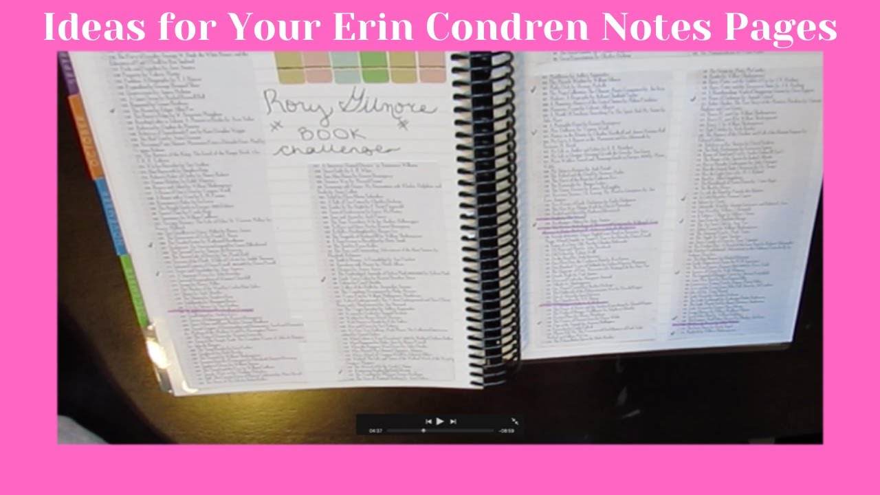 Ideas for Your Erin Condren Notes Pages