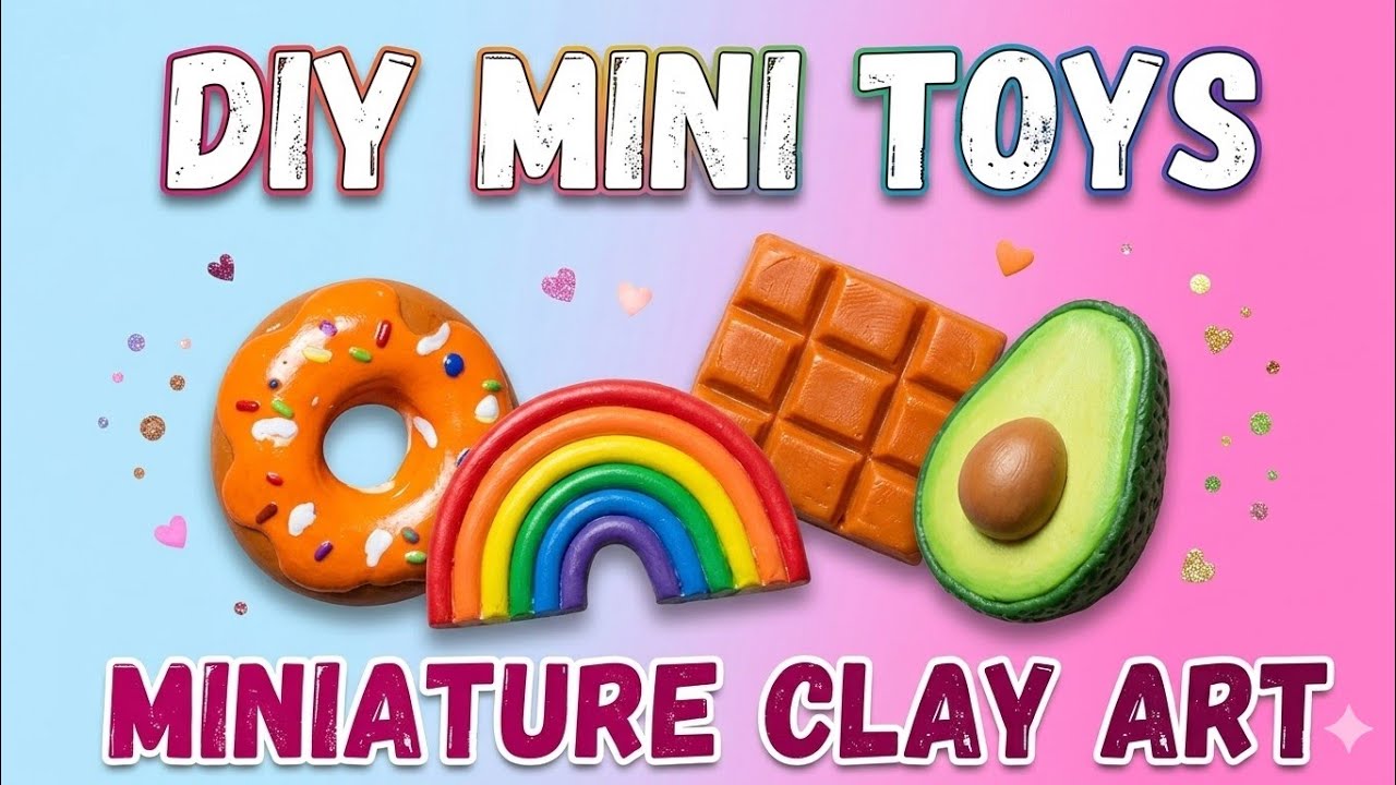 How to Make 4 DIY Mini Toys | Easy Miniature Clay Art Tutorial#trendingvideo #minitoys #viralvideo 