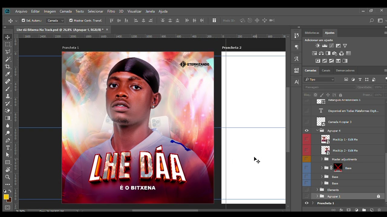 Tutorial completo de como fazer capa de música no estilo afro house usando o adobe photoshop.#cd
