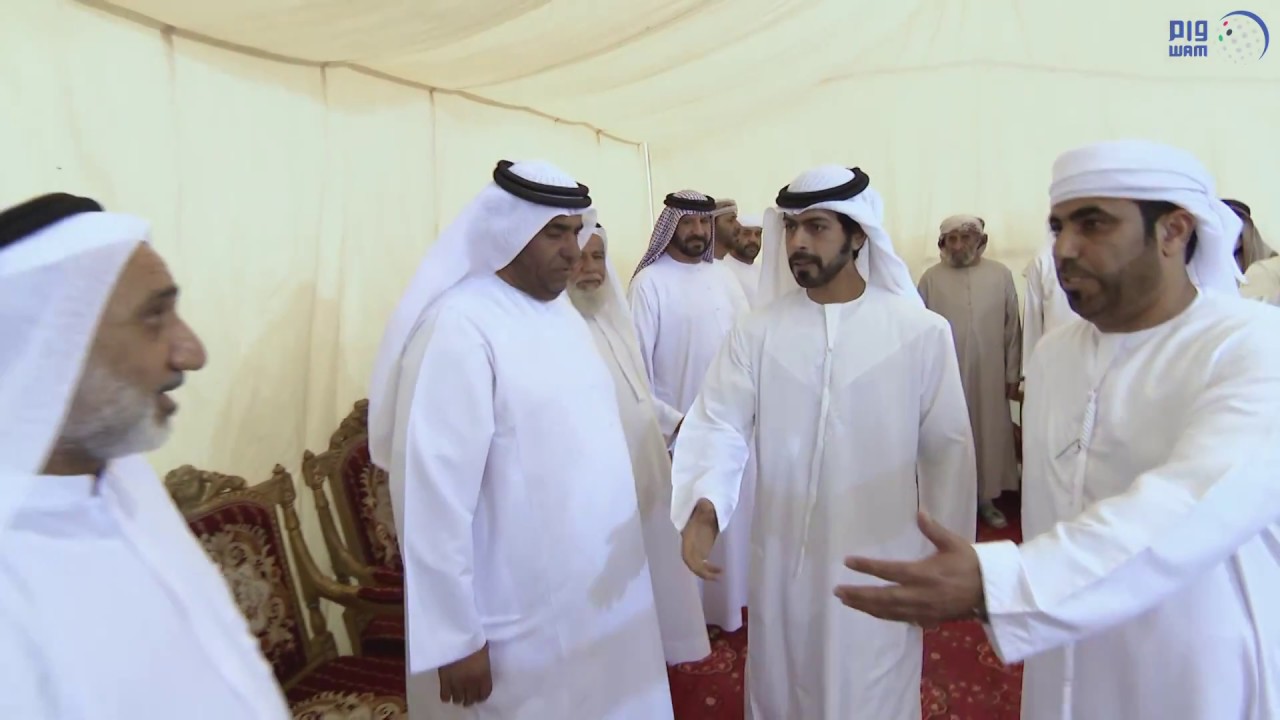 خليفة بن طحنون يعزي فى وفاة فاطمة محمد التكلاني اليماحي