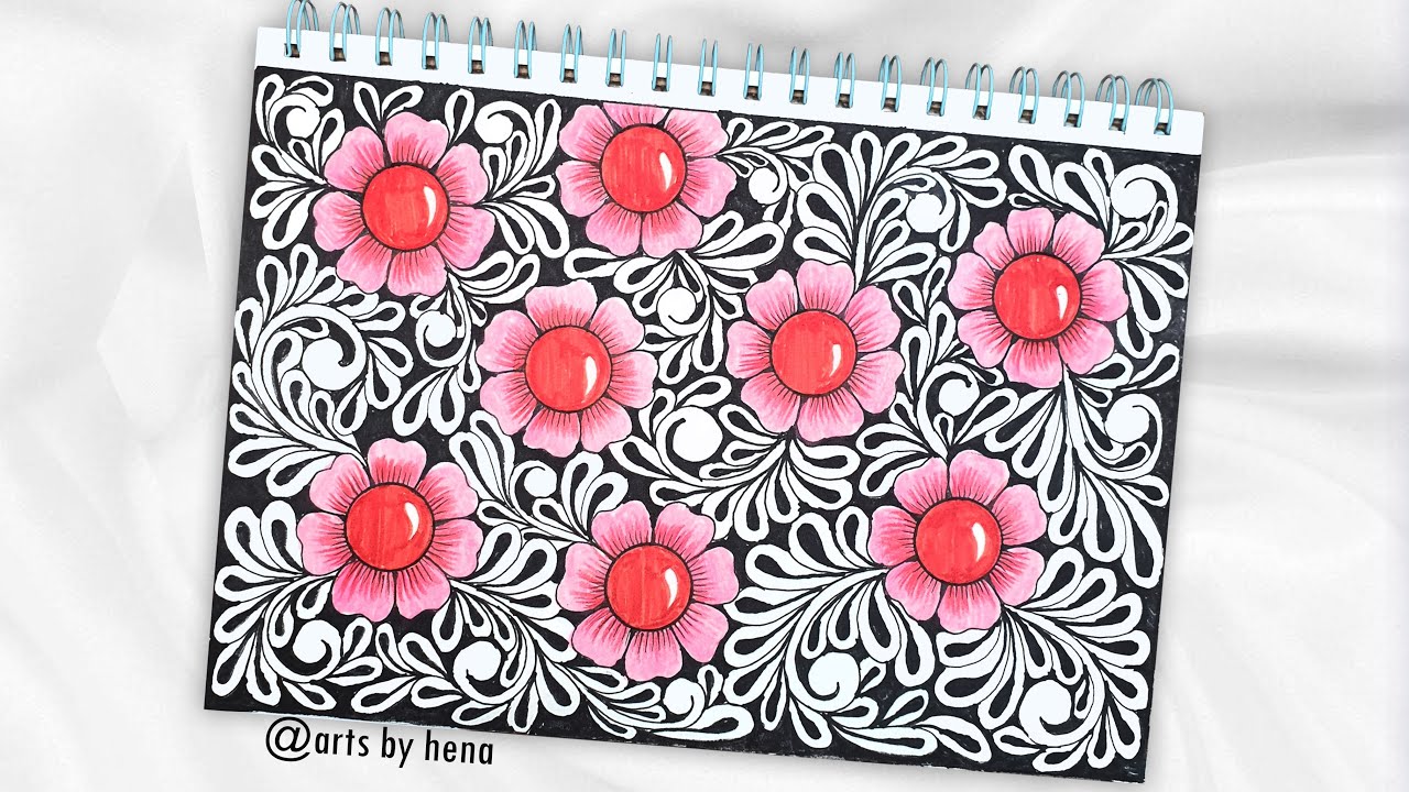 🌸Beautiful Flower Doodle Art🌸 | Zendoodle | Doodle Art | Step by step