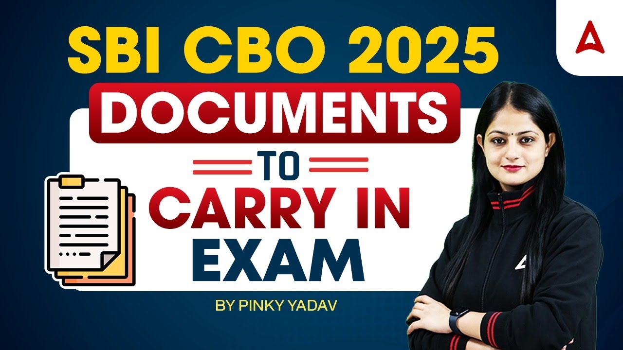 SBI CBO 2025 | Documents to Carry in Exam | By Pinky Yadav