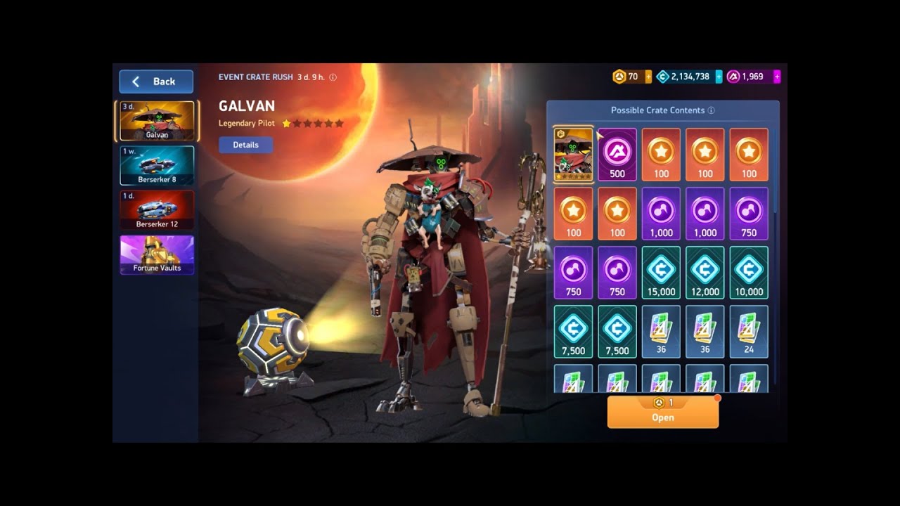 Mech Arena Galvan Crate Rush Event 💯🔥😎