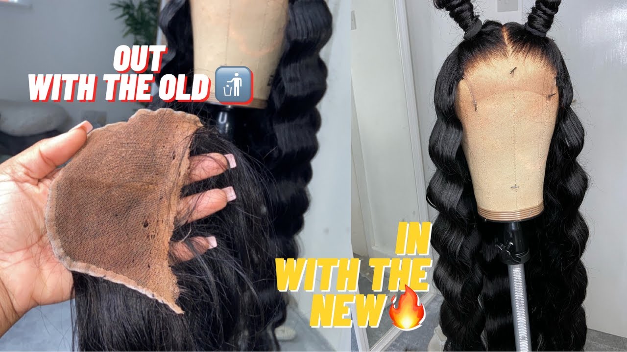 HOW TO REPLACE YOUR OLD CLOSURE ON YOUR  WIG (LOOK & LEARN) FT. UNICE HAIR | RXMI