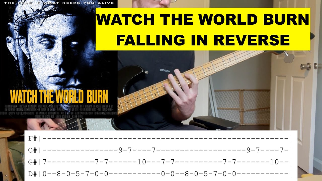 🎸 FALLING IN REVERSE - WATCH THE WORLD BURN BASS COVER w/ TABS
