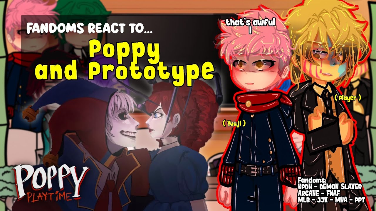 (🇺🇲) Fandoms React To Each Other: Poppy PlayTime (Prototype) | Contains Spoilers! | 2x Speed | GACHA