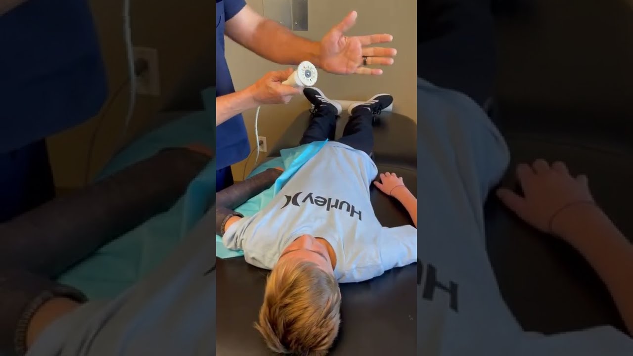 Video of a long arm fiberglass cast and the cast saw being used to cut off  the cast.