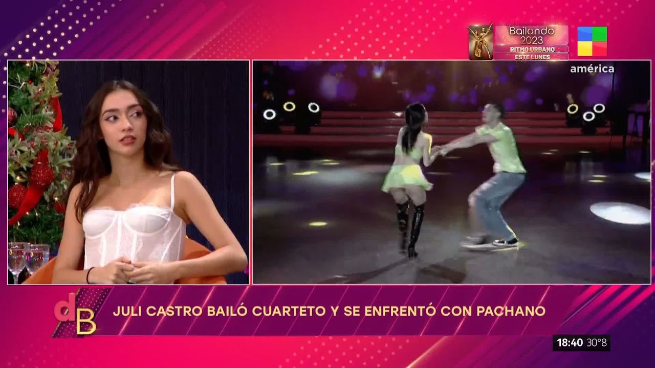 👀 Juli Castro bailó cuarteto y se enfrentó con Aníbal Pachano: 