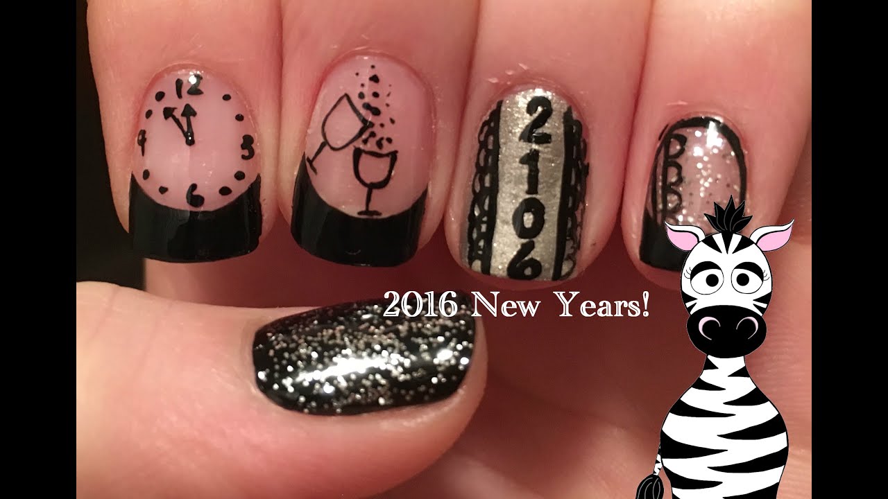 New Year's Eve 2016 Nail Art Tutorial