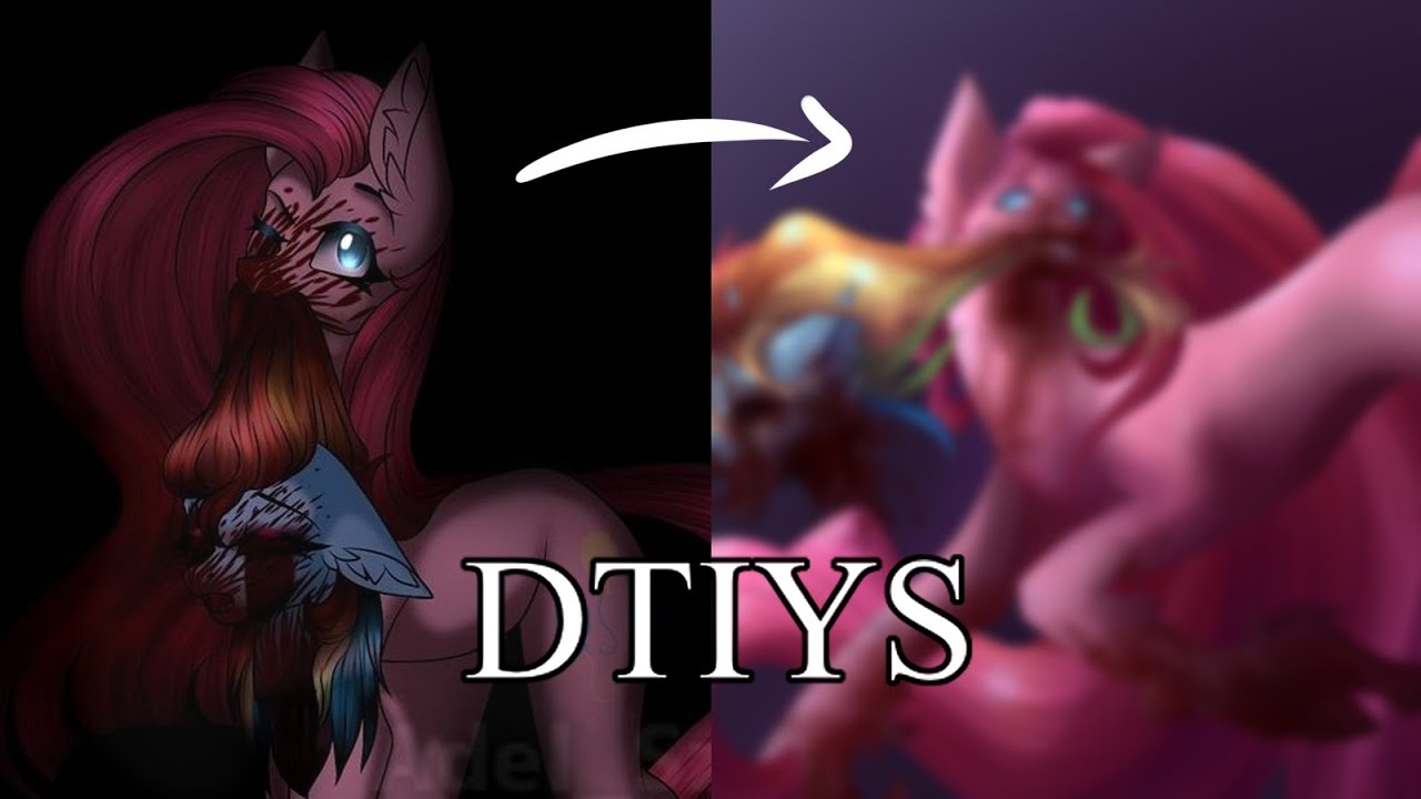 Rainbow trophy- mlp Speedpaint DTIYS (GORE WARNING)