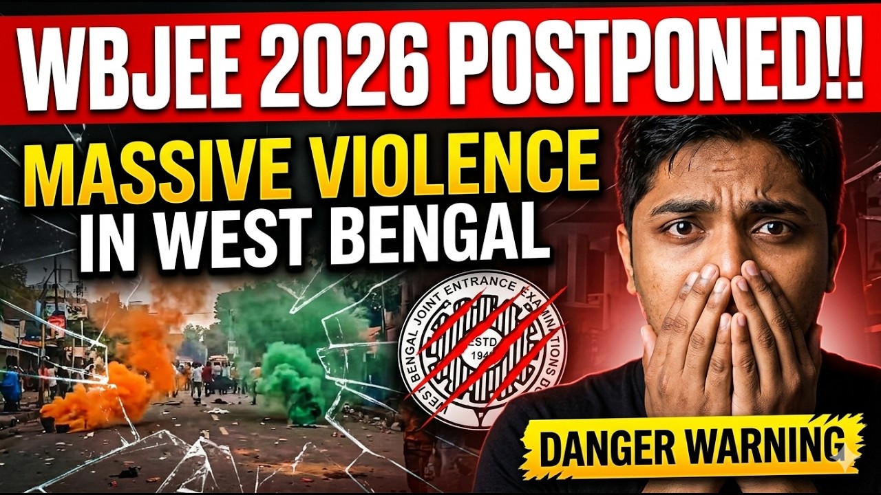 WBJEE 2026 POSTPONED? 🚨 Massive Violence in West Bengal | Big Update for Students!