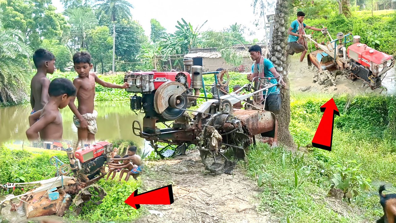 The car is being taken from the house and the final work in the field is being done.  @hy157