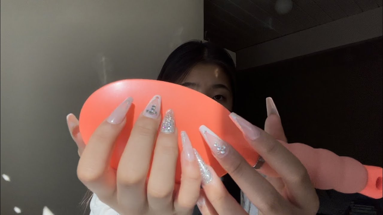 asmr with long press on nails! 💅 tapping, mic scratching & more (new mic)