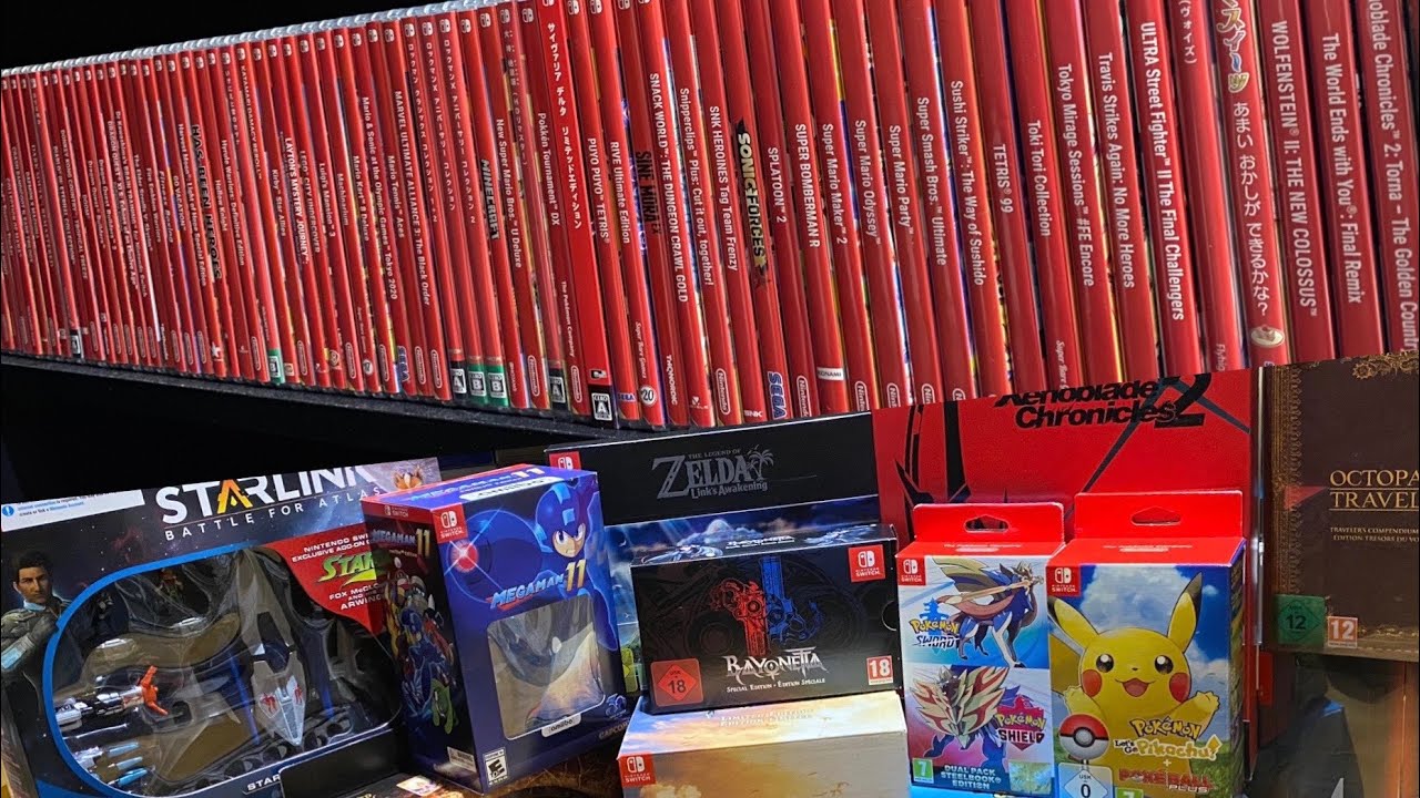 My Nintendo Switch collection at 3 years
